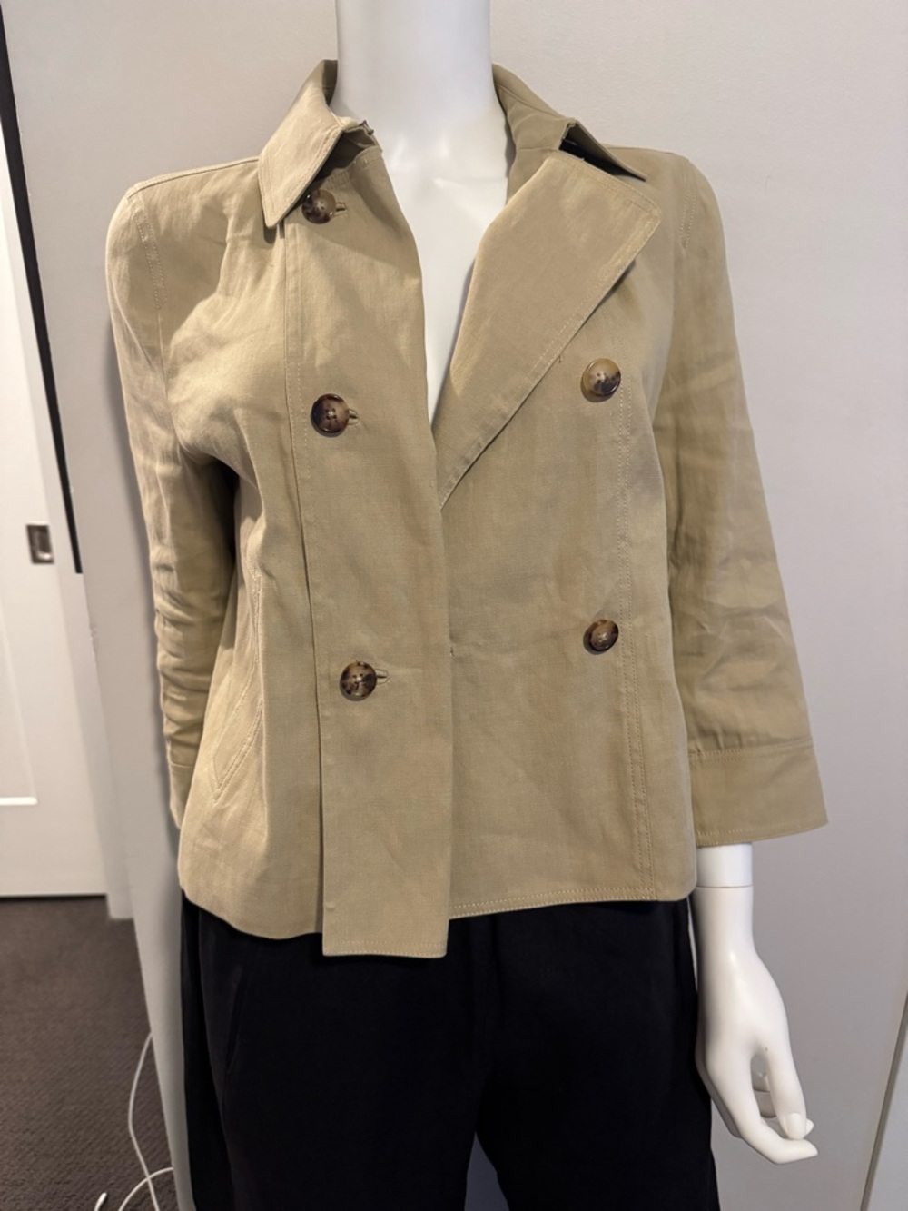Ann Mashburn Linen Blend Swing Coat - MINT!